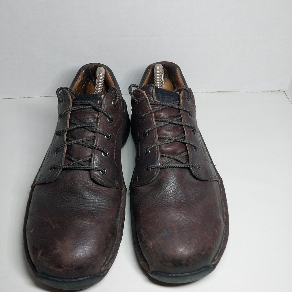 Red Wings Womens 8 Oxford Brown Leather Slip Resistant lace up steel toe shoes - Picture 2 of 16
